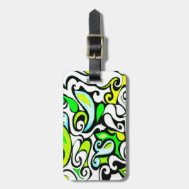 Wacky Retro Swirl 3 Gepäckanhänger