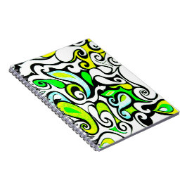 Wacky Retro Swirl 3 Notizblock