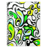 Wacky Retro Swirl 3 Notizblock (Vorderseite)