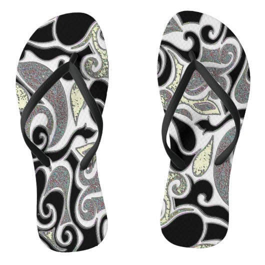 Wacky Retro Swirl Badesandalen (Fußbett)