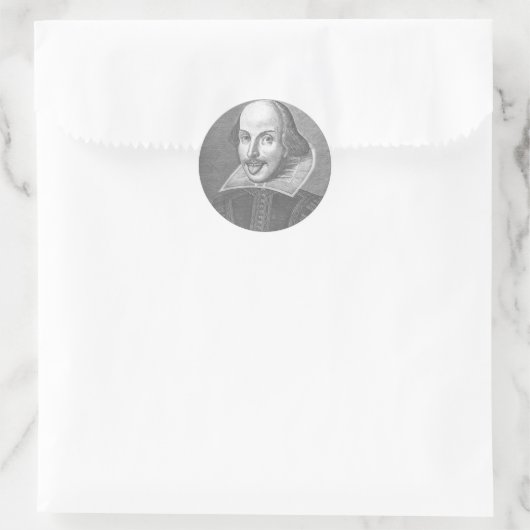 Wacky Shakespeare Runder Aufkleber (Tasche)