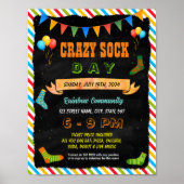 Wacky Socks Day Flyer Plakatvorlage Poster (Vorne)