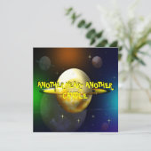 Wacky Space Voyage Geburtstagsparty Einladung (Stehend Vorderseite)