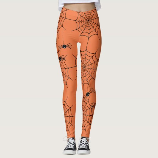 Wacky Spiders Halloween Leggings (Vorderseite)