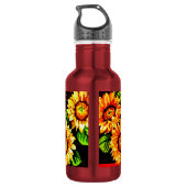 Wacky Sunblumen Edelstahlflasche (Rückseite)