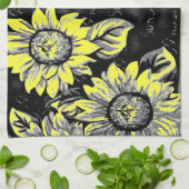 Wacky Sunblumen Geschirrtuch (Gefaltet)