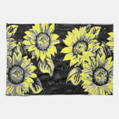 Wacky Sunblumen Geschirrtuch (Horizontal)