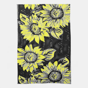 Wacky Sunblumen Geschirrtuch
