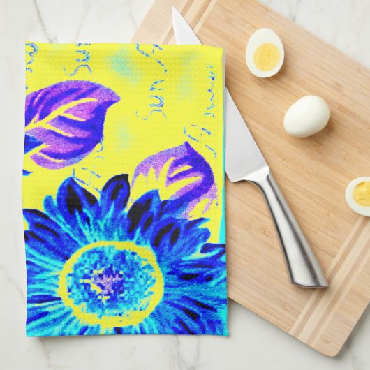 Wacky Sunblumen Geschirrtuch (Viertel Falte)