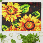 Wacky Sunblumen Handtuch (Gefaltet)