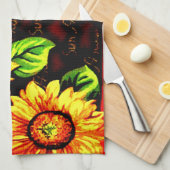 Wacky Sunblumen Handtuch (Viertel Falte)