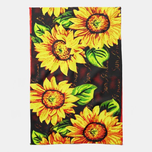 Wacky Sunblumen Handtuch (Vertikal)