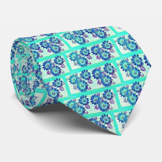 Wacky Sunflower Krawatte (Gerollt)