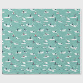Wacky Waterskiing Pattern Geschenkpapier (Flach)