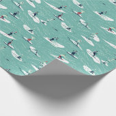 Wacky Waterskiing Pattern Geschenkpapier (Ecke)