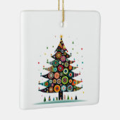 Wacky Whimsical Weihnachtsbaum, helle Farben Keramikornament (Rechts)