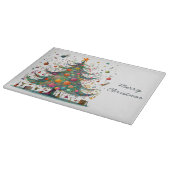 Wacky Whimsical Weihnachtsbaum, helle Farben, Schneidebrett (Ecke)