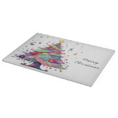 Wacky Whimsical Weihnachtsbaum, helle Farben, Schneidebrett (Ecke)