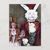 Wacky Wierd Steampunk Alice und Rabbit Postcard Postkarte (Vorderseite)