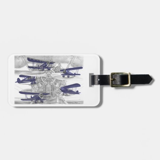 Waco Biplane Gepäckanhänger (Vorderseite horizontal)