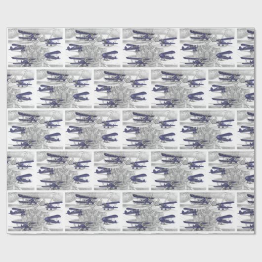 Waco Biplane Geschenkpapier (Flach)