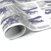 Waco Biplane Geschenkpapier (Rolleneckpunkt)