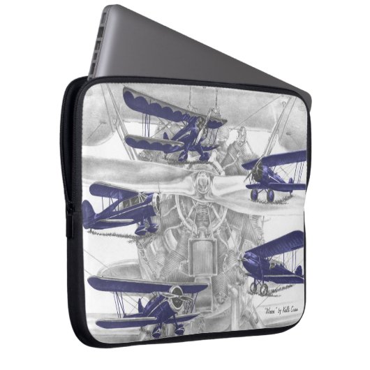 Waco Biplane Laptopschutzhülle (Vorne Rechts)