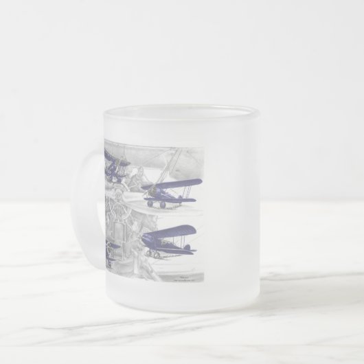 Waco Biplane Mattglastasse (Vorderseite Links)