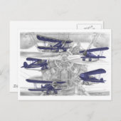 Waco Biplane Postkarte (Vorne/Hinten)