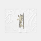 Waco-Doppeldecker Fleecedecke (Vorderseite (Horizontal))