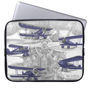 Waco-Doppeldecker Laptopschutzhülle