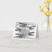 Waco-Doppeldecker-Luftfahrt, die durch Kelli Karte (Gelbe Blume)