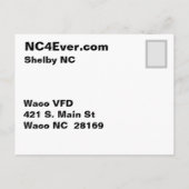 Waco Firefighter Postkarte (Rückseite)