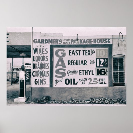 WACO-GASSTATION 1939 POSTER (Vorne)