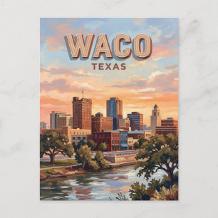 Waco Skyline Texas Postkarte