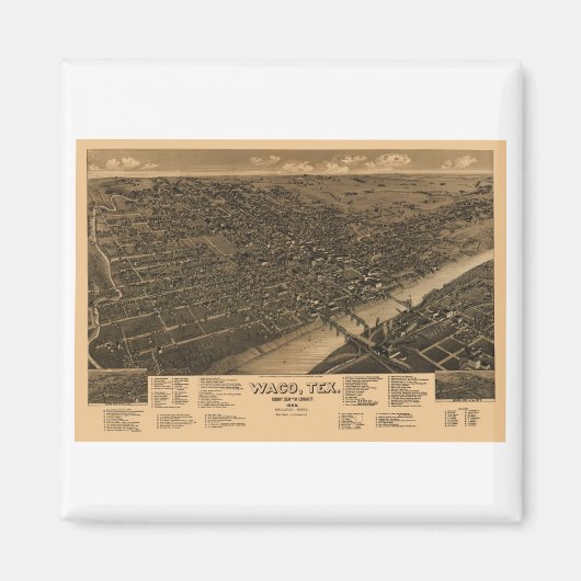 Waco Texas 1886 Magnet (Vorne)
