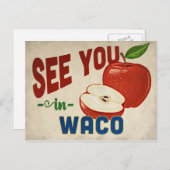 Waco Texas Apple - Vintage Travel Postkarte (Vorne/Hinten)