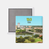 Waco Texas Brazos River Downtown Vintag Magnet (Vorderseite/Rückseite)