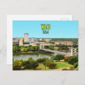 Waco Texas Brazos River Downtown Vintag Postkarte (Vorne/Hinten)