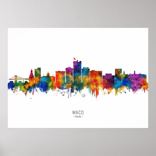 Waco Texas Skyline Poster (Vorne)
