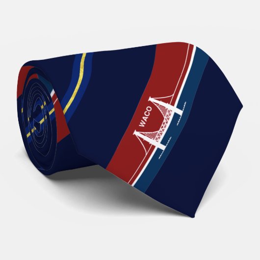Waco (Texas) Stadtflagge Neck Tie Krawatte (Gerollt)