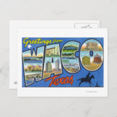 Waco, TexasLarge Letter ScenesWaco, TX Postkarte (Vorne/Hinten)