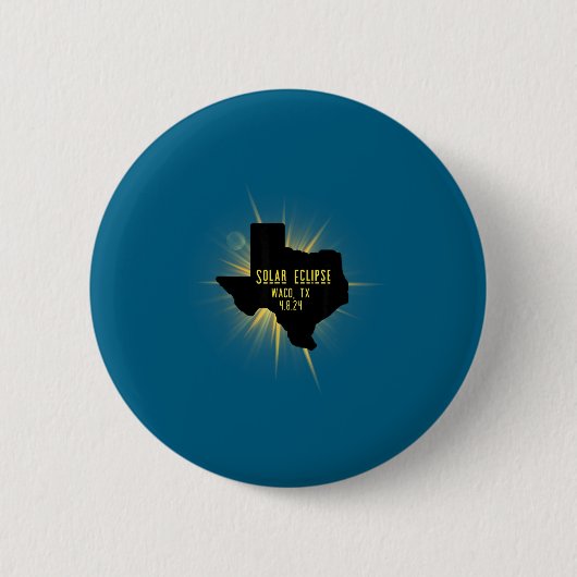 Waco Tx Sonnenfinsternis Totales Design Button (Vorderseite)