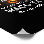 Waco Tx Total Solar Eclipse 2024 Poster (Ecke)