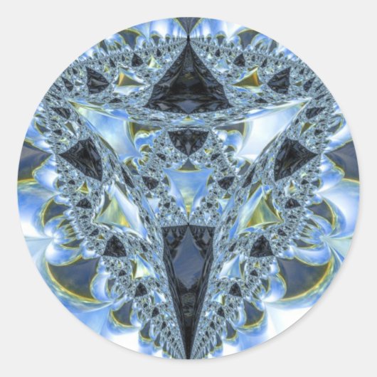 Wada-Becken-Fraktal Runder Aufkleber (Vorderseite)
