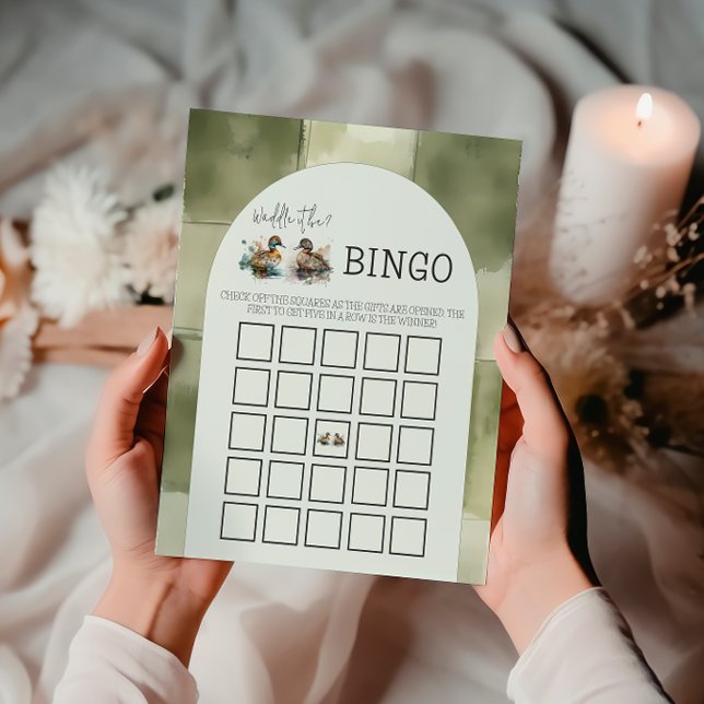 Waddel es be Duck Gender Reveal Bingo Game Card (Von Creator hochgeladen)