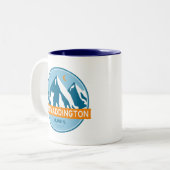 Waddington British Columbia Stars Moon Zweifarbige Tasse (Vorderseite Links)
