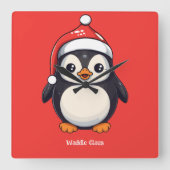 Waddle Claus Quadratische Wanduhr (Vorderseite)