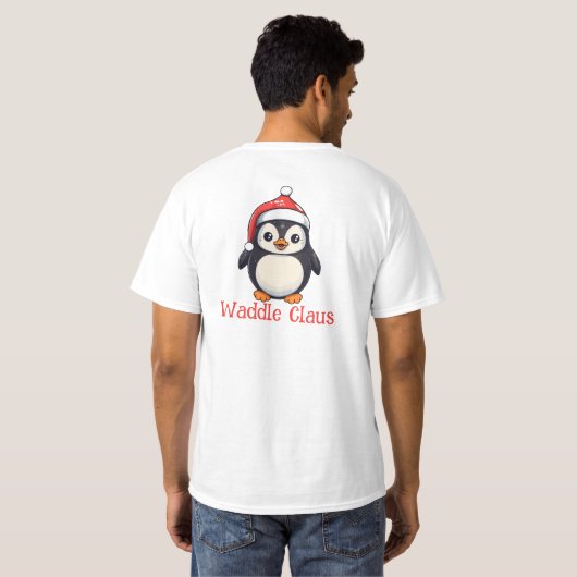 Waddle Claus T-Shirt (Schwarz voll)