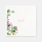 Waddle dann Schwadle Light Pink Baby Dusche Serviette (Vorderseite)